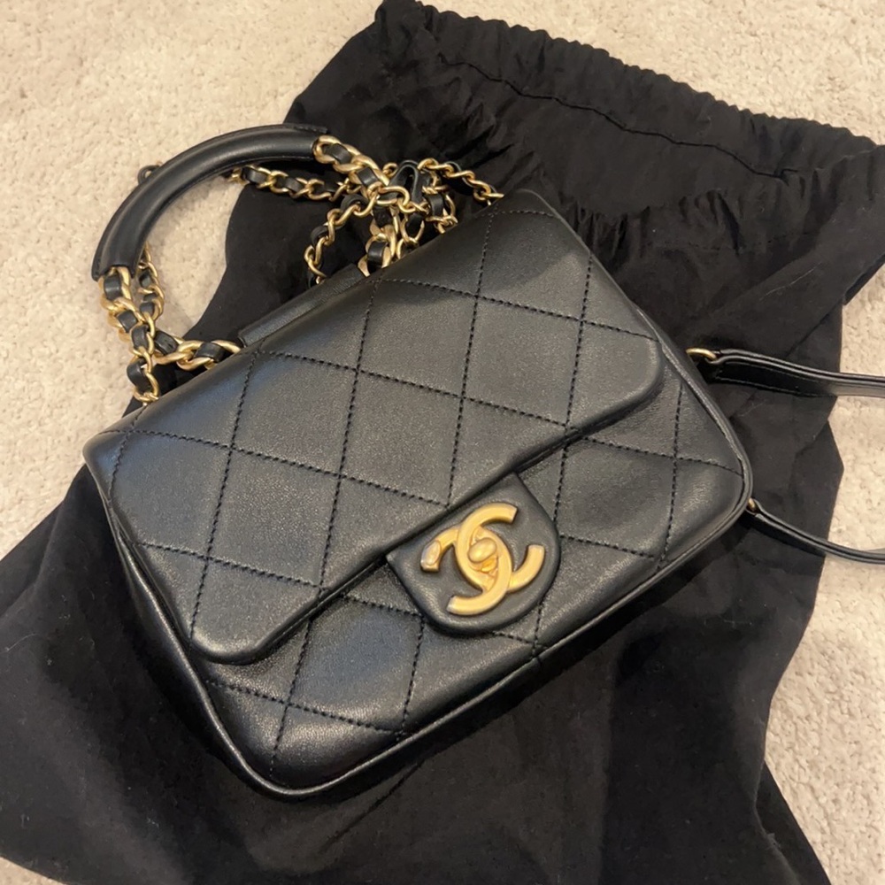 chanel mini squre with handle - Picture 1 of 1